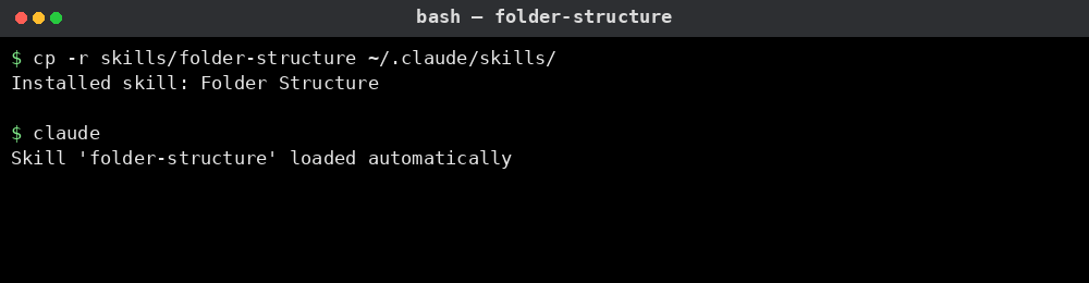 Folder Structure 사용 예시