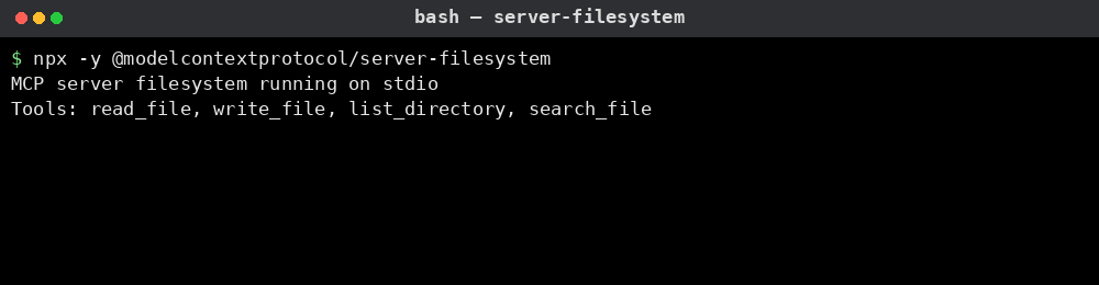 MCP Filesystem 사용 예시