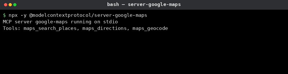 MCP Google-Maps 사용 예시